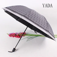 yada ins classical simple flower umbrellas parasol rainy folding stripe umbrellas for women men uv windproof umbrellas yd200026