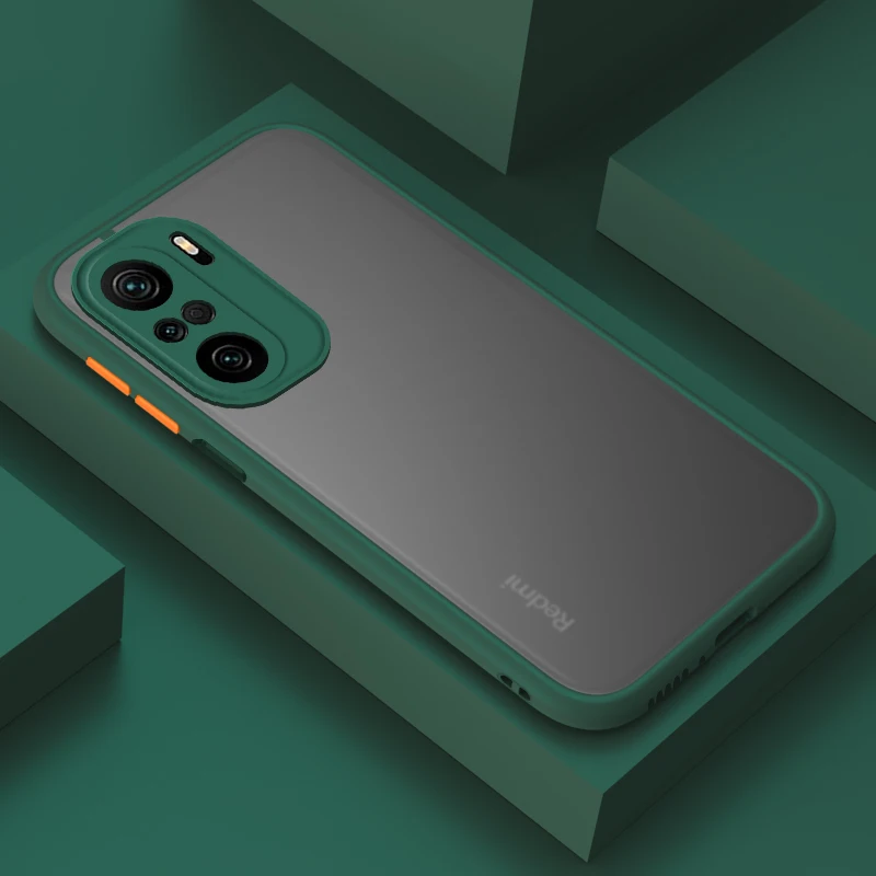 for xiaomi poco f3 case hard transparent matte shockproof protective back cover case for xiaomi redmi k40 pro k40pro phone shell free global shipping