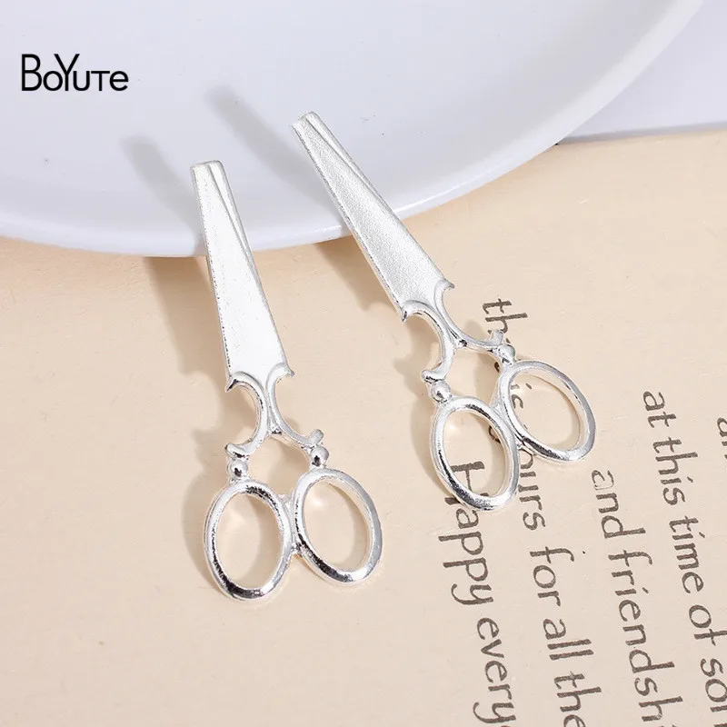Silver-18x45MM BoYuTe(20 Pieces/Lot) Metal Alloy 40*34MM Maple Leaf Materials Vintage Hand Made Diy Jewelry Accessories Wholesale - Цвет: Silver-18x45MM