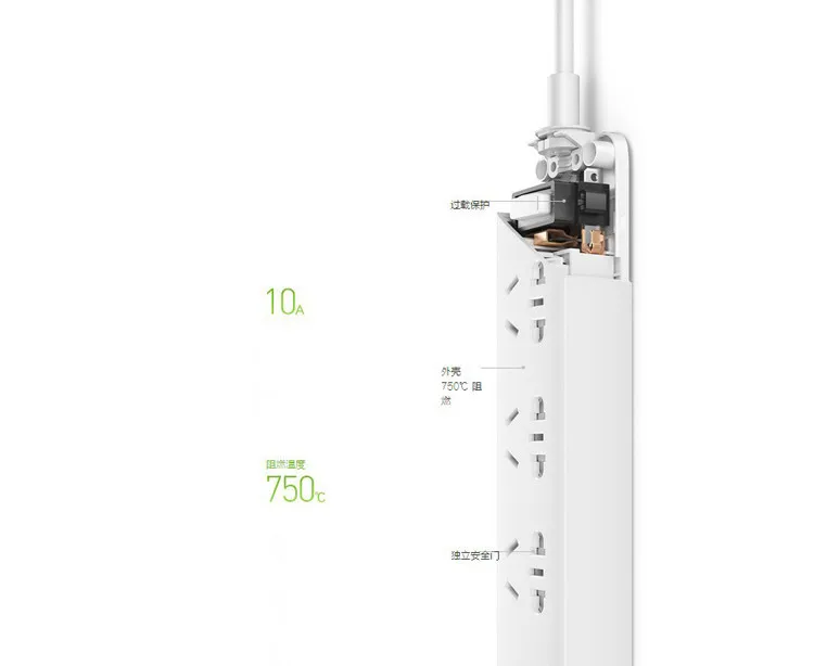 Xiaomi Mi, умный дом, электрическая розетка, Wi-Fi приложение, беспроводной пульт дистанционного управления, 3/5 портов, 3 USB розетки