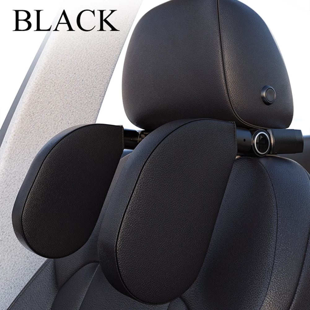 

Adjustable Car Seat Neck Headrest Pillow Support With MP Holder Hook Detachable Head Pillow Travel Sleep Cushion For Kid Adult
