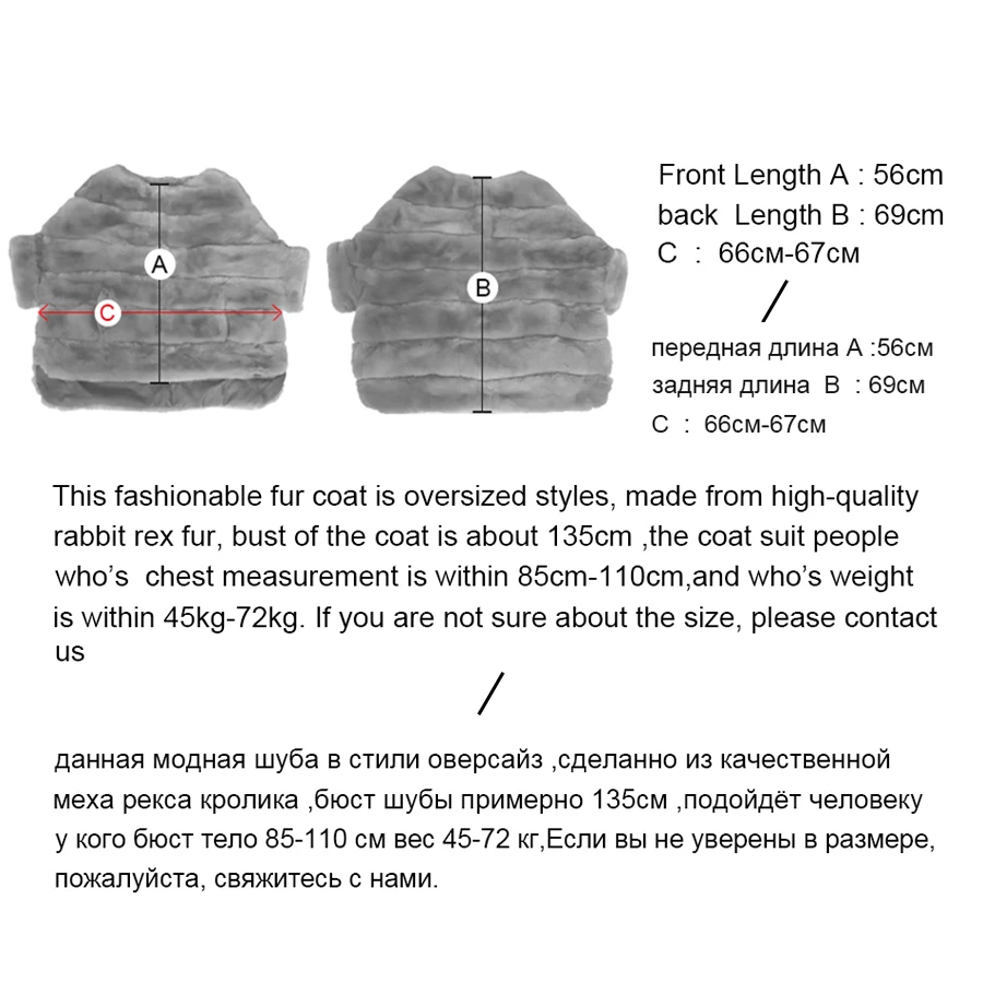 Top Selling Natural Rex Rabbit Fur Coat Batwing Sleeve Short  Jacket Women Winter Warm Fashion Overcoat