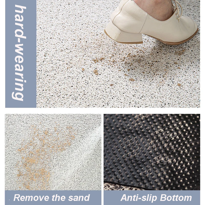 

PVC Semicircle Door Mats for Outdoor Indoor Antiwear Waterproof Ant-Slip Bathroom Carpet Rugs Flower Hallway Entrance Doormat