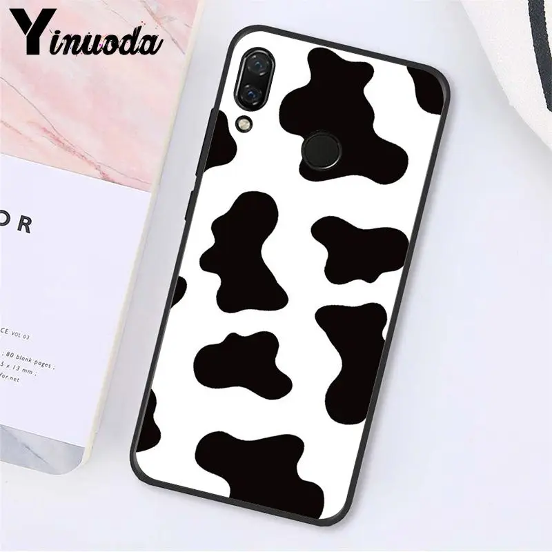 A7 Yinuoda корова узор черный белый чехол для телефона для Xiaomi Redmi Note 7 5 4 Redmi 5plus 6A Note4 4X A2 A2lite - Цвет: A7
