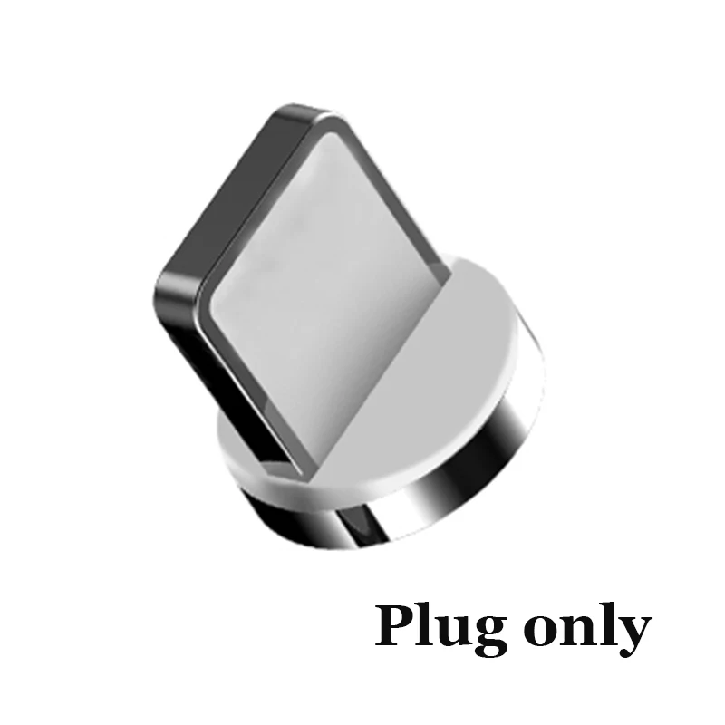 90 градусов Магнитный Micro Usb кабель для зарядки Угловой Usb type C кабель для быстрой зарядки для IPhone X Xr 8 7 6s Plus для samsung - Цвет: plug only