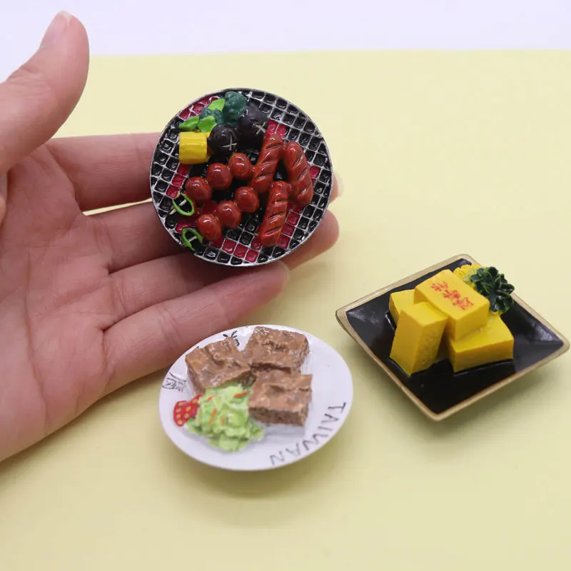 Магнит на холодильник Тайваньская тарелка для еды барбекю тарелки пустыни