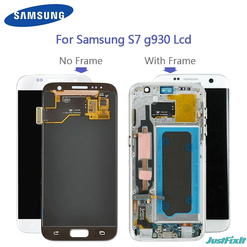 100% оригинал для SAMSUNG GALAXY S7 G930F G930A ЖК дисплей сенсорный экран дигитайзер супер Amoled