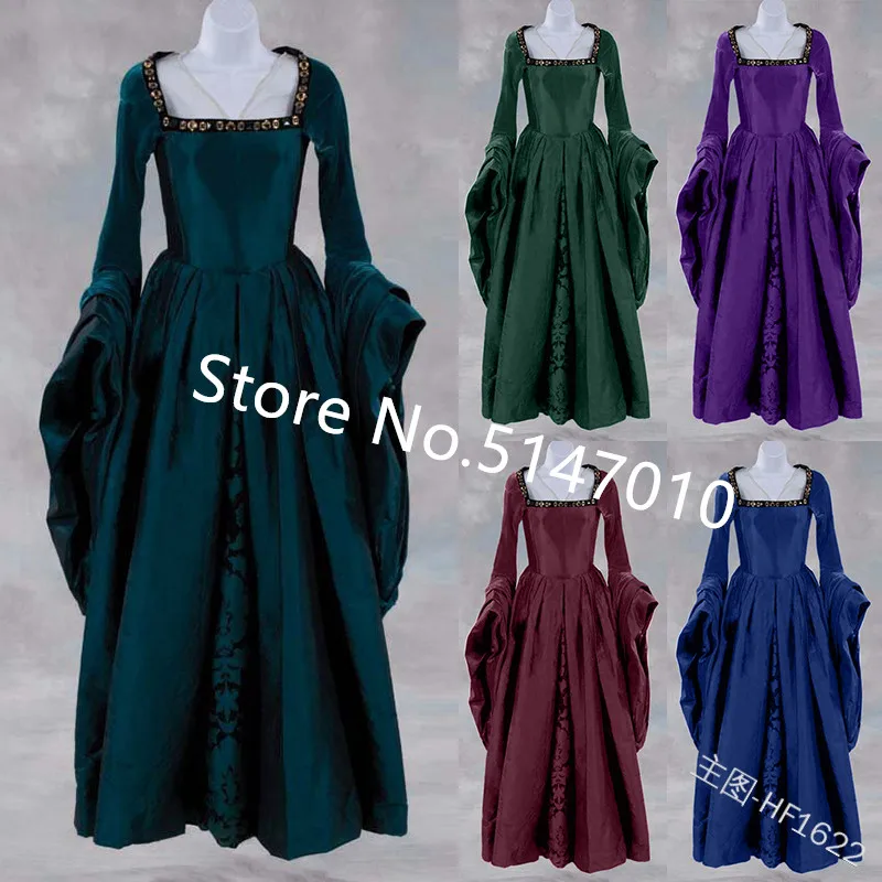 Средневековый Ренессанс костюмы на Хэллоуин для женщин взрослых Виктории Винтаж