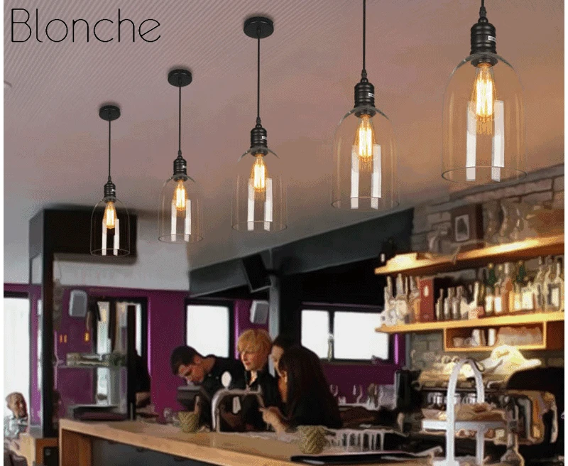 Винтажный кантри подвесной светильник s стеклянный для гостиной спальни кухни