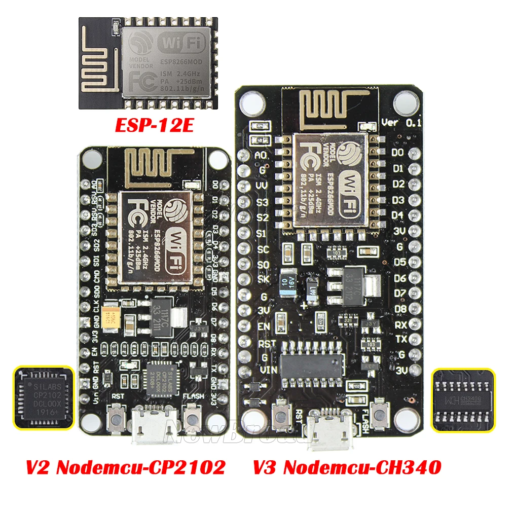 Беспроводной модуль CH340/CP2102 NodeMcu V3 V2 Lua WIFI плата разработки Интернет для вещей на