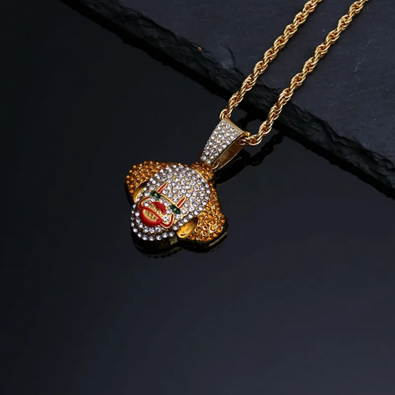 1 шт. популярный кулон в стиле хип хоп из серебра 925 пробы мозаичный циркон клоуна