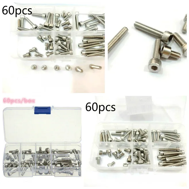 60 шт./компл. цилиндрической головкой с внутренним шестигранником