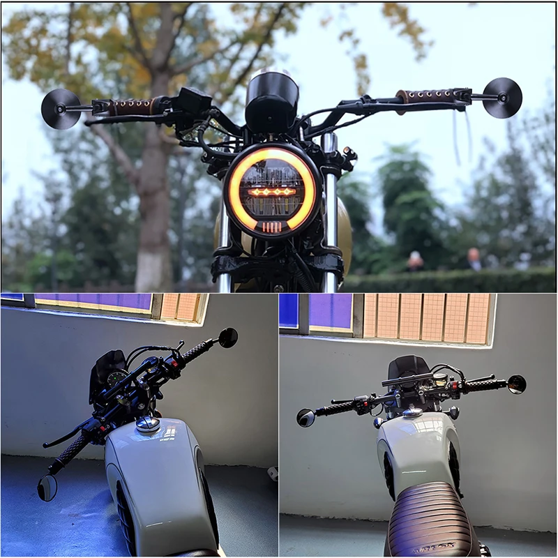 Универсальные мотоциклетные Задние Зеркала заднего вида алюминиевые зеркала с