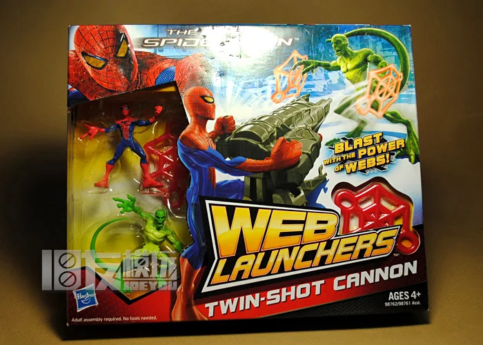 

Hasbro Marvel Web Launchers Twin-Shot Cannon Doll Gifts Toy Model Anime Figures Favorites Collect Ornaments