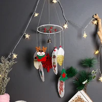 christmas wind chimes dreamcatcher bell pendant feather hanging decor hand made wall art craft ornament xmas room decoration