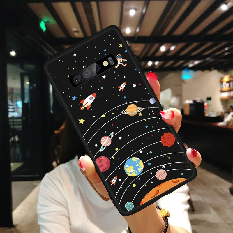 Чехол с рисунком звездного неба для Samsung Galaxy A8 A6 Plus J4 J6 A9 2018 S9 S8 S10 S10E A5 A7 2017 Note 8 9
