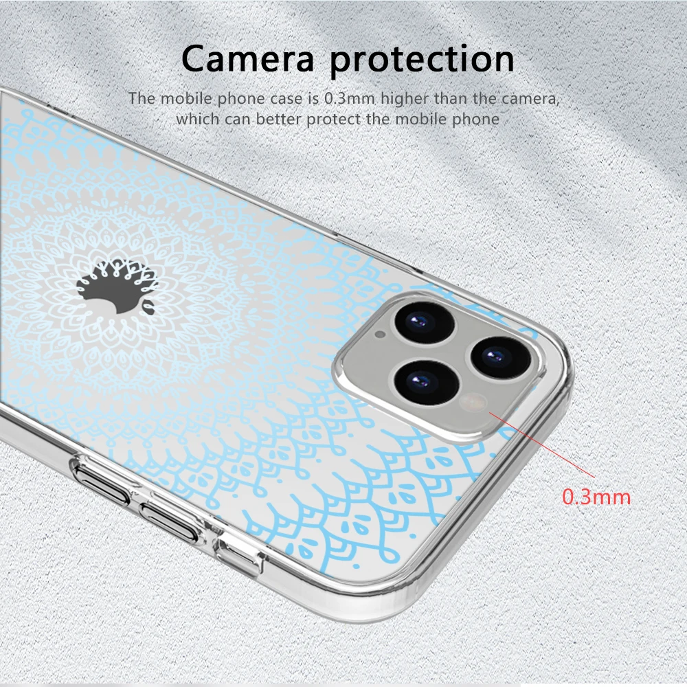

Fashion Mandala Funda Case for IPhone 12 Pro Case for IPhone 12 11 Pro XR XS Max Mini 7 X 8 6 6S Plus 5S SE 2020 Silicone Coque