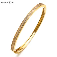 vanaxin classic romantic love bangles gift closed bracelet for women high quality jewelry