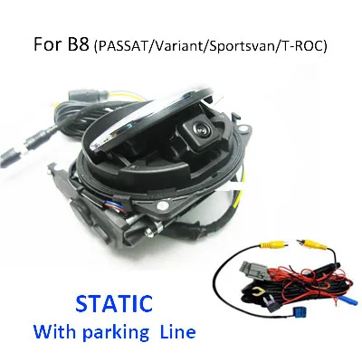 For B8 STATIC Для VW Logo откидная камера заднего вида с эмблемой заднего вида для VW GOLF 6/7 PASSAT CC B6 B7 B8 EOS Lamando Beetle Polo - Название цвета: For B8 STATIC