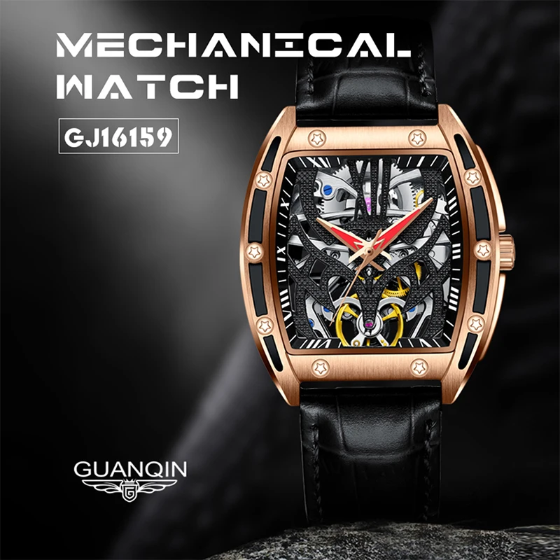 

GUANQIN Automatic Watch Sapphire Glass Tourbillon Men Clock Waterproof Mechanical Wristwatch Relogio Masculino Horloges Mannen
