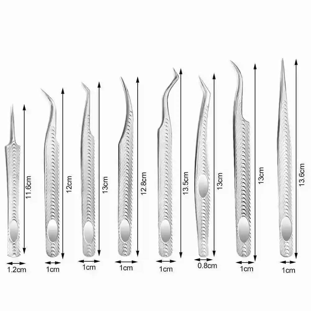 

1pcs Professional Eyelash Tweezers Steel Superhard Tweezers High Precision Anti-static Tweezers For Eyelash Extension