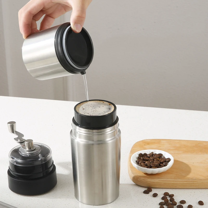 Портативная мини кофемашина JIQI ручная кофемолка с фильтром для кофе|Кофемолки| |