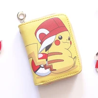 takara tomy pokemon pikachu wallet cute cute zero simple compact cartoon anime short zipper wallet