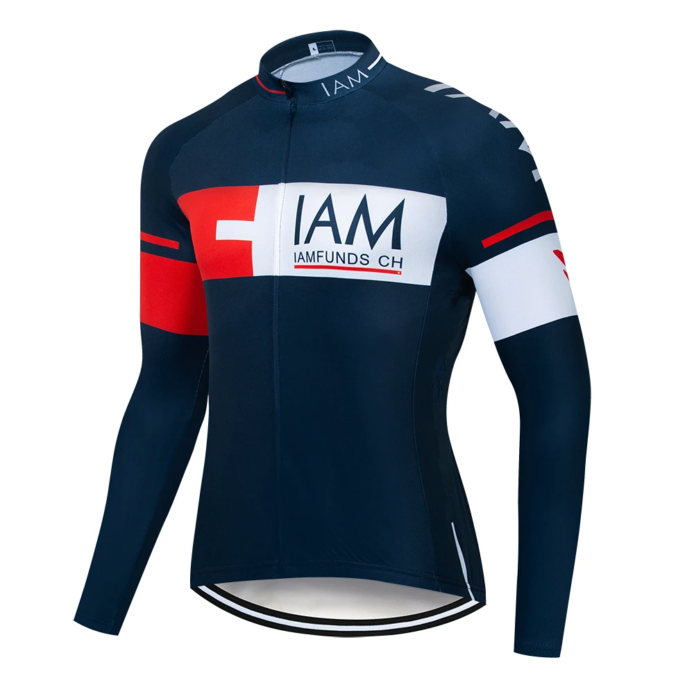 

NEW 2020 IAM Long Sleeve Cycling Jersey Pro Team Autumn/Spring Breathable Shirt Bike Clothing Bicycle MTB Quick dry Clothes