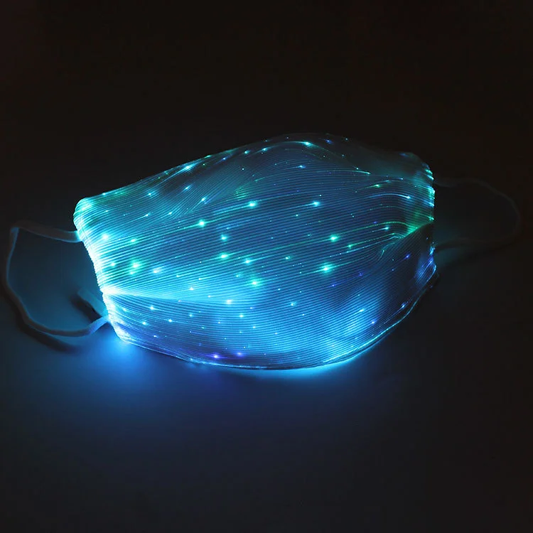 

RGB LED Light Up Face Mask Cosplay USB Rechargeable Glowing Luminous Anti Dust Party Rave Mask for Halloween Christmas Party toy