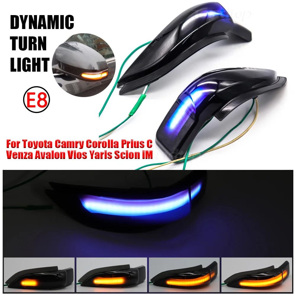 

Dynamic Reminder LED Flowing Turn Signal Sequential Lights For Toyota Corolla Camry Prius Vios CHR Yaris Venza Avalon Altis