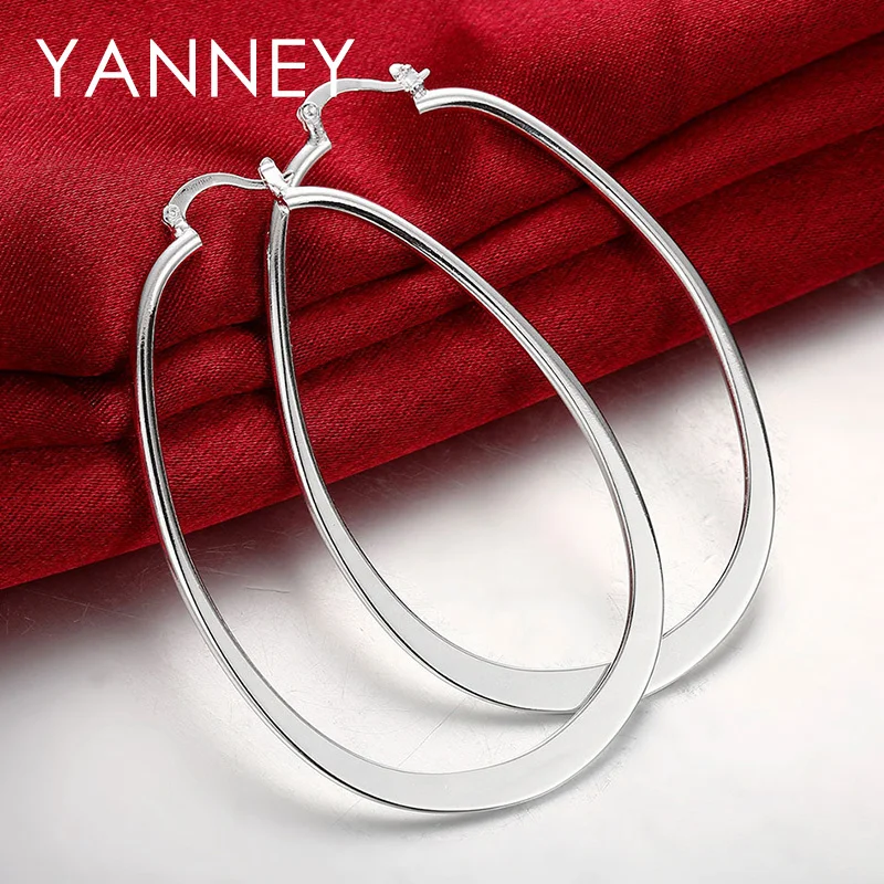 

YANNEY 925 Sterling Silver Hot Sale High Quality U Shape Hoop Earrings For Women Fashion Gifts Wedding Jewelry