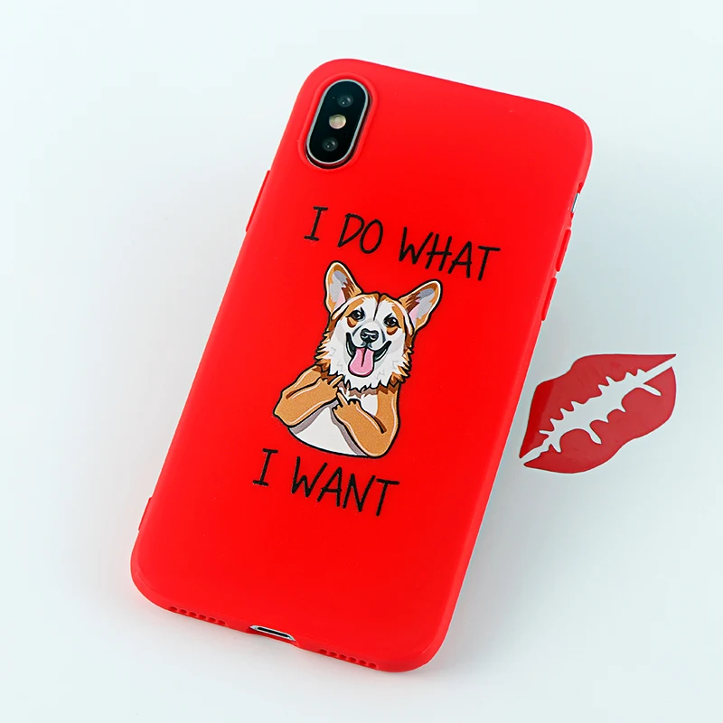 8662-red Чехол для телефона Corgi s для iPhone Pro 6s 7 8 11 Plus X XS чехол для MAX XR забавная Милая собачья попка Мягкие силиконовые приспособленные аксессуары для задней крышки - Цвет: 8662-red