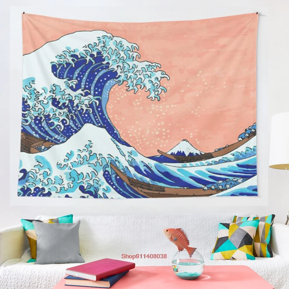 Большая волна канагава гобелены крышка полотенце пляжное Пикник коврики для