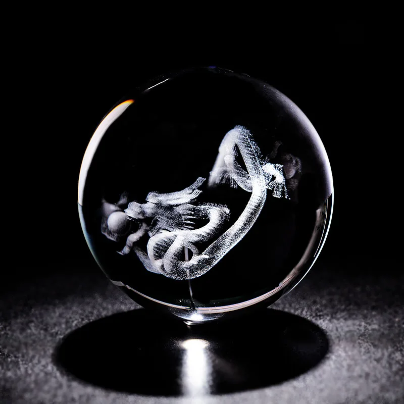 Хрустальный шар 3D лазерной гравировки образцов Творческий фэн-шуй Дракон сфера