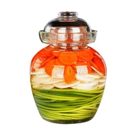 creative transparent glass kimchi jar chinese tradition pickle jars cabbage vegetables chili pickled container pickling bottle