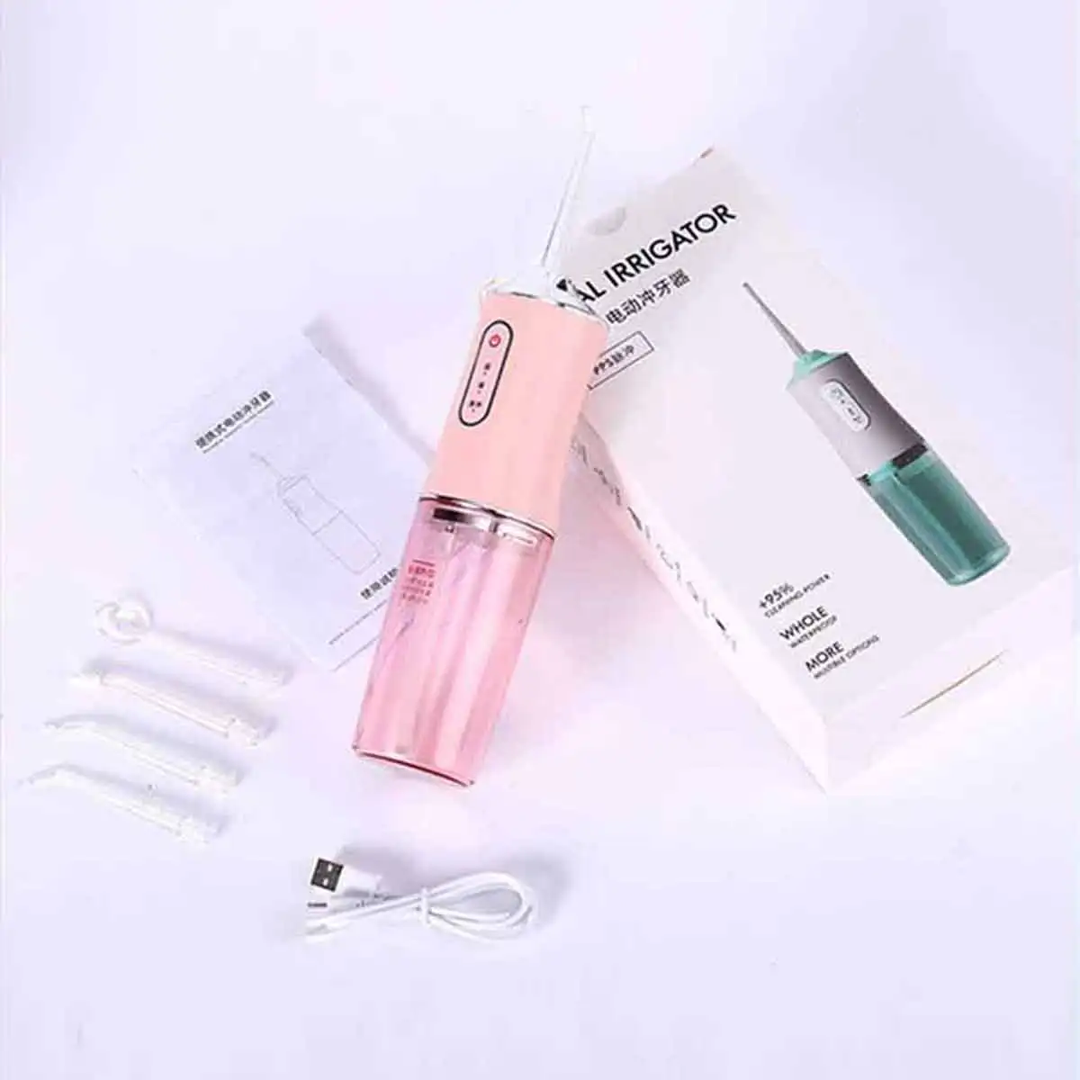

Nanjiren Pulse Tooth Cleaner 2W Electric Flushing Device IPX7 220ml Water Tank 1800mAh 360 Rotatable Nozzle Interdental Cleaner