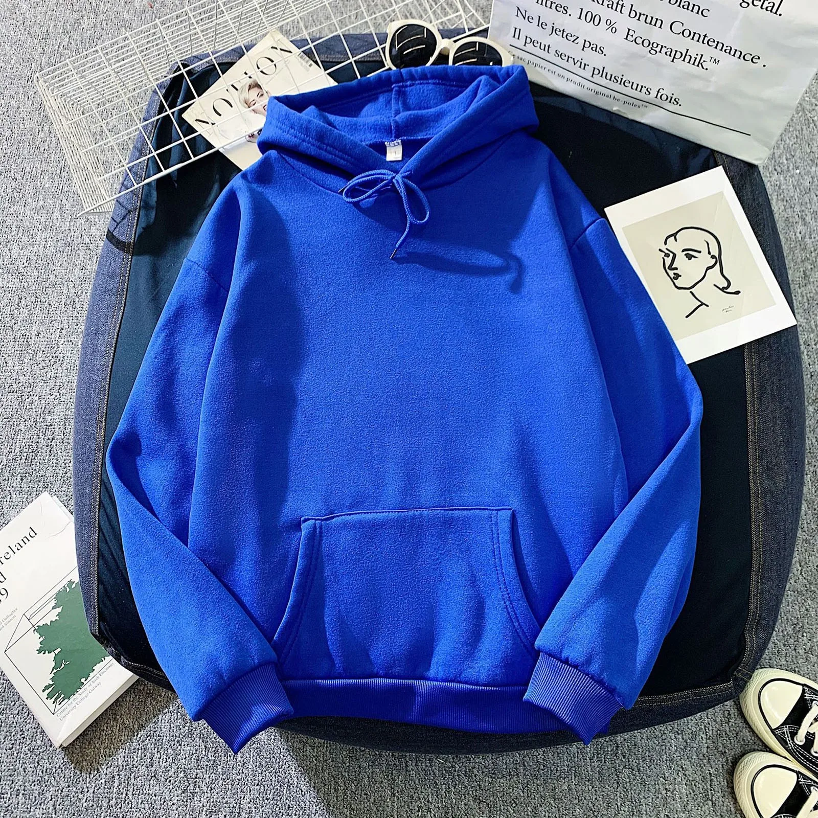2021 Women Pink Hoodies Warm Ladies Long Sleeve Women's Casual Hooded Pullover Clothes Sweatshirt Dropshipping clothes