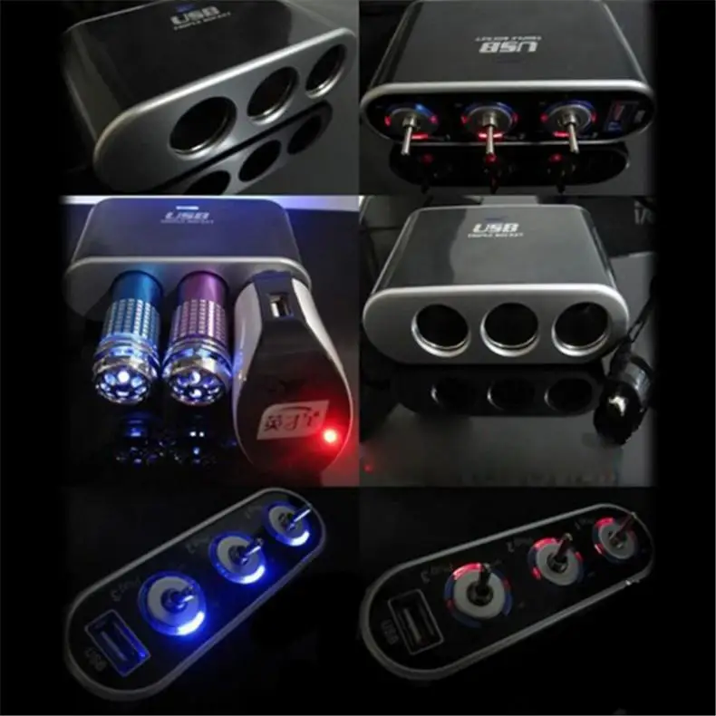 Высокое качество 3 сторонняя Автоматическая розетка для автомобильного