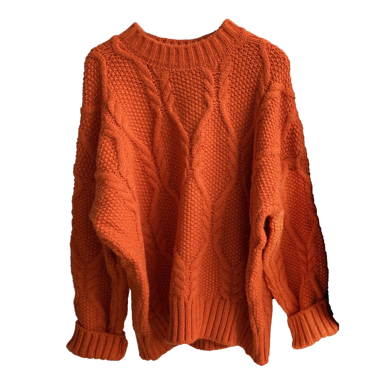 

Women's autumn sweater twist hen Korean taste loose round neck pullover women winter clothes women