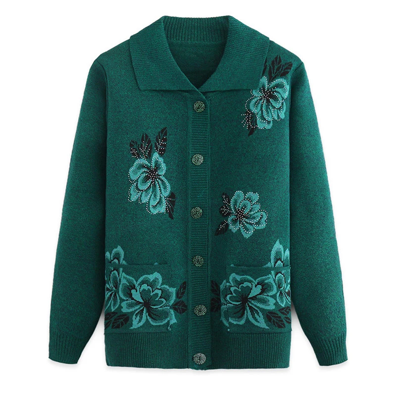 Модный весенне-осенний кардиган для женщин среднего возраста 2020 года свитер