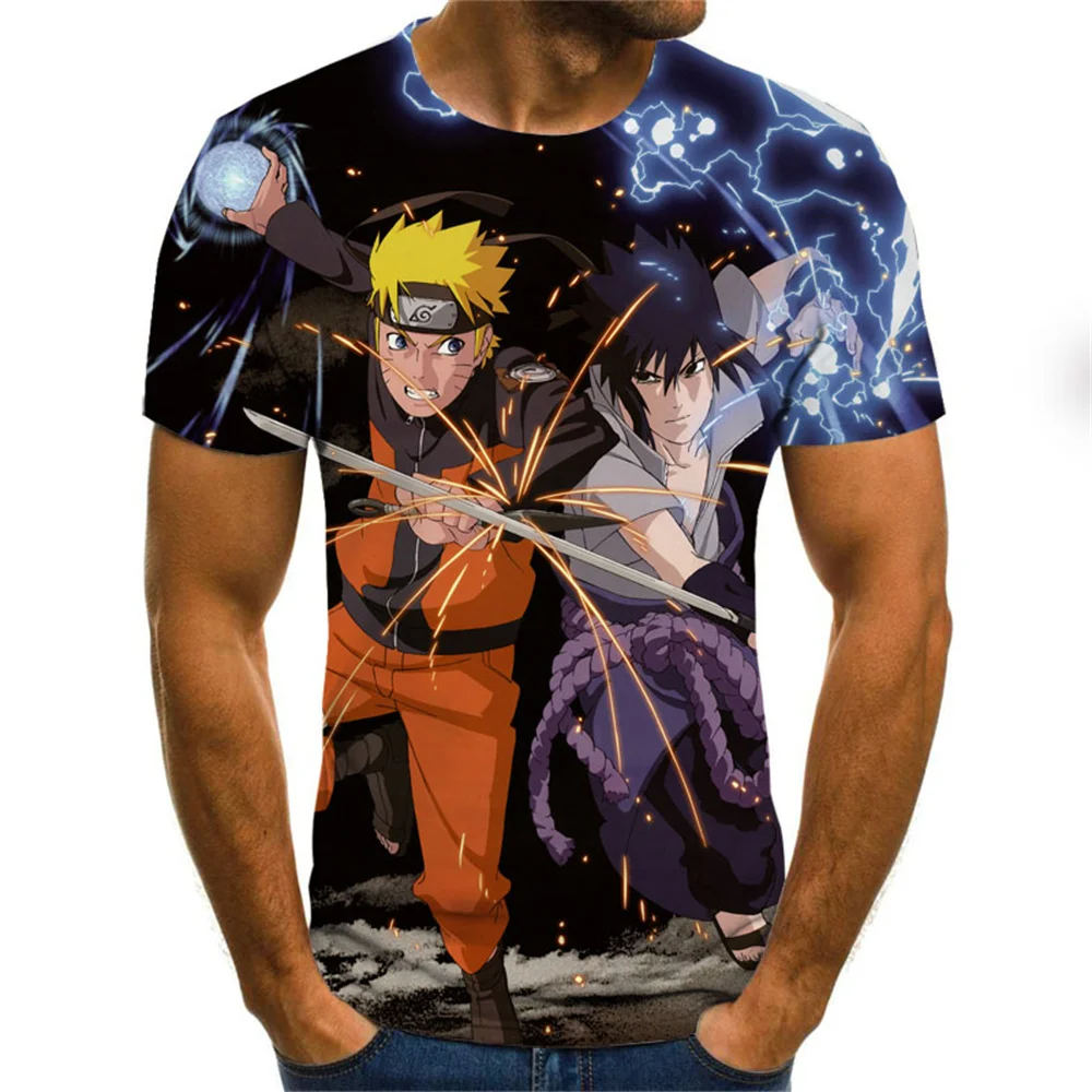 

Fashion 3d summer t-shirts round neck short sleeve anime casual t-shirts