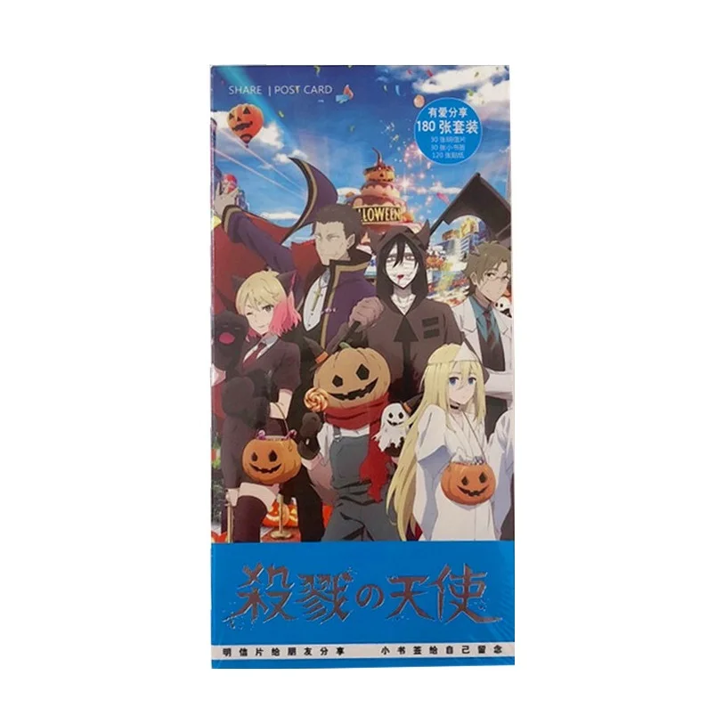 

180 шт./компл. японское аниме «ангелы смерти», бумажная открытка, поздравительная фотография, Подарочная открытка на день рождения