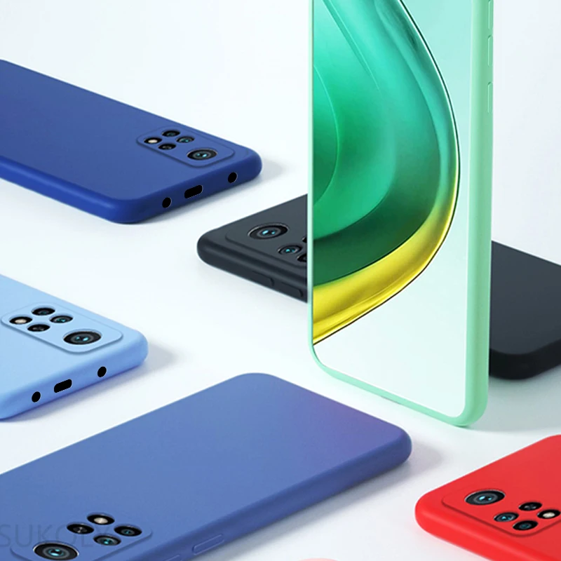 For Xiaomi Mi 11 Lite 5G NE Case Liquid Silicone Soft Bumper Phone Case For Mi 11T 10T Pro Poco X3 NFC M4 M3 Pro 5G GT Poco F3 
