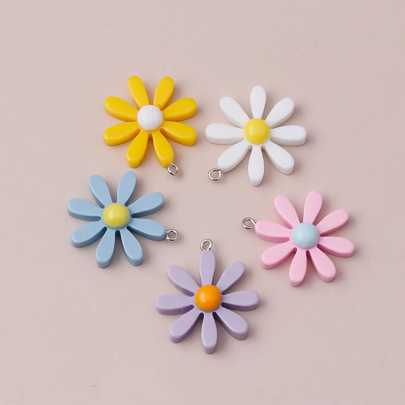 Подвески Цветы из смолы для самостоятельного изготовления ожерелий сережек