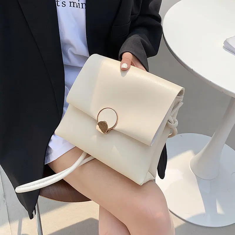 

New 2021 Soft Leather Women's Messenger Bag Ladies High Quality Handbag Western Style Shoulder Bag Summer Small Body Cross Bag