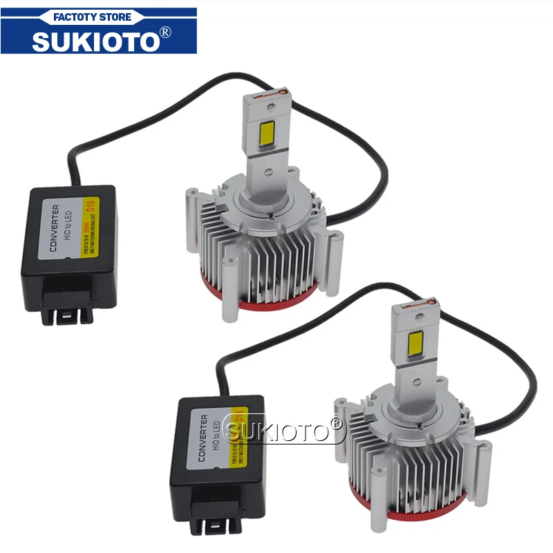 SUKIOTO Canbus D1S светодиодный фар без ошибки D3S D4S D2S D2R D4R D5S D8S 70 Вт 17200LM 6000K белый Plug & Play к