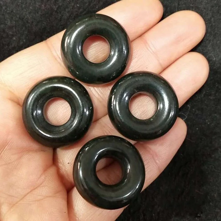 Природный Синьцзян и Тянь Yuqing нефрита Пончик подвески Ping An кольца Подвески |