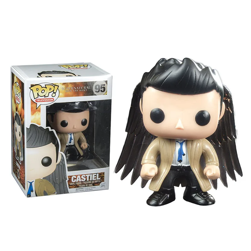 Funko Pop сериал «Сверхъестественное» Дин Винчестер Castiel Экшн фигурки игрушки 10 см - Цвет: With Box