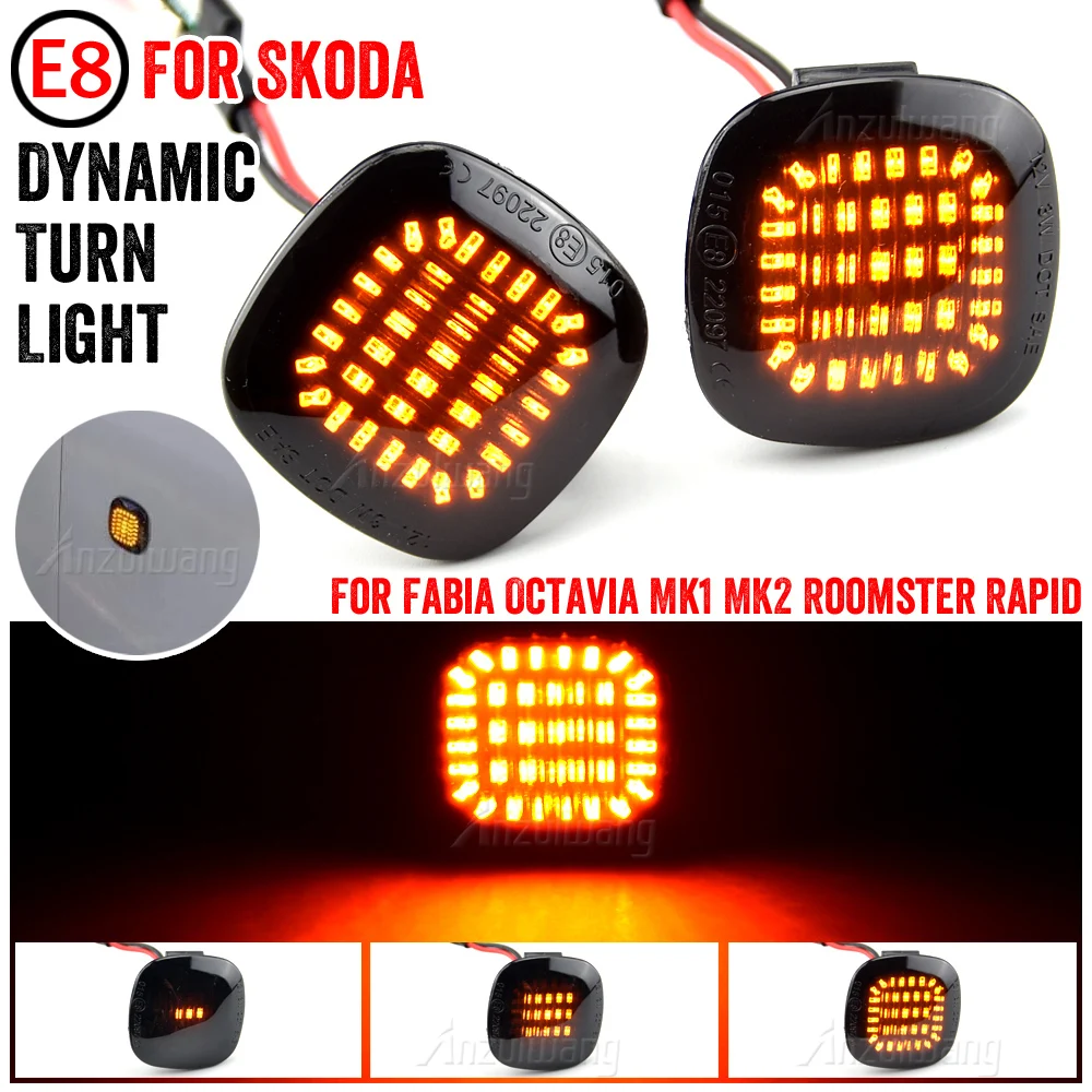 

Dynamic LED Side Marker Turn Signal repeater Light for AUDI A3 A4 A8 SKODA Octavia Roomster Rapid Fabia SEAT Cordoba Ibiza Leon