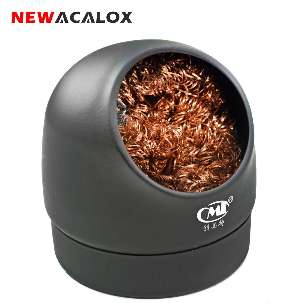 NEWACALOX антистатические сварки паяльник Совет Очиститель очистки стальной проволоки с подставкой набор ремонтный инструмент